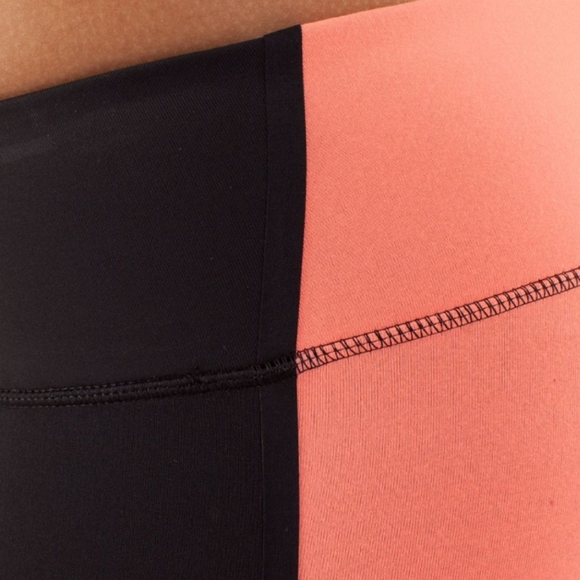 Lululemon Wunder Under Crop *Bonded Stripe Black / Pop Orange / Black - Picture 6 of 11